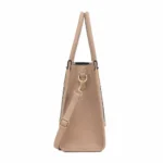 Totiva Women's Leather Top Handle Tote Handbag Taupe - Image 3
