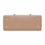 Totiva Women's Leather Top Handle Tote Handbag Taupe - Image 4